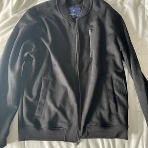 Ben Sherman Large Faux Suede Black Bomber Jacket